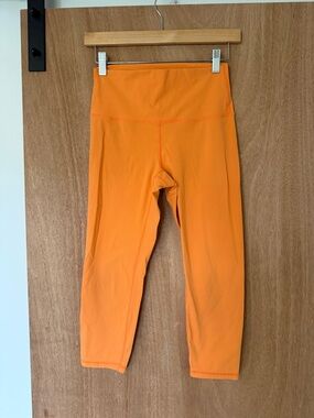 Zyia orange leggings workout yoga gym athleisure activewear size 4
